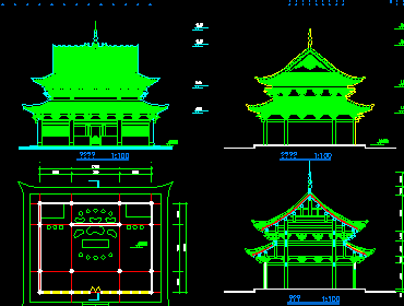 仿古寺廟規(guī)劃設(shè)計(jì)圖紙免費(fèi)下載 - 園林古建 - 土木工程網(wǎng)
